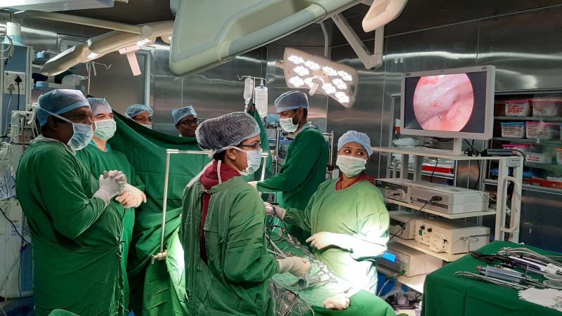 Dr Avinash Dal's team for subxiphoid thoracoscopy